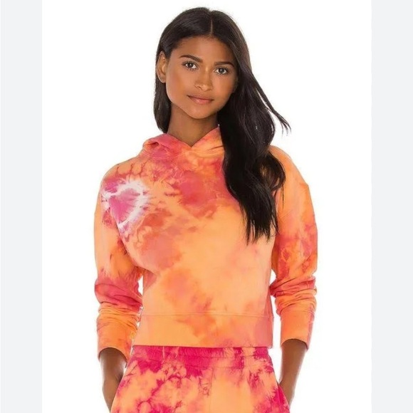 NWT Frankie's Bikinis Burl Sweatshirt in Sherbet Tie Dye - Picture 1 of 10